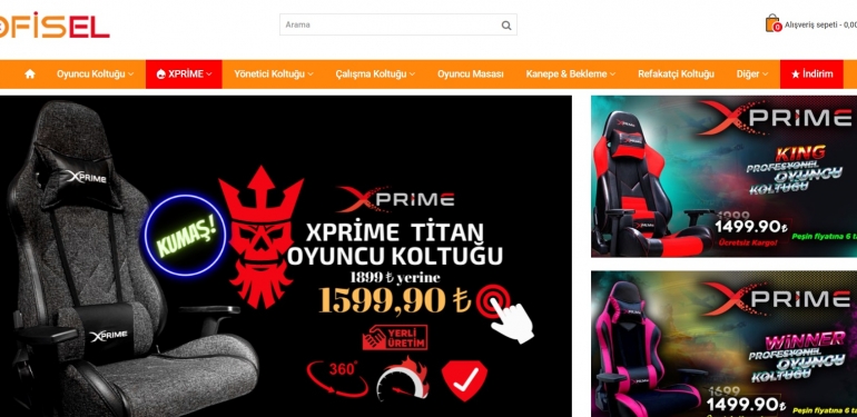 XPrime Oyuncu Koltuğu
