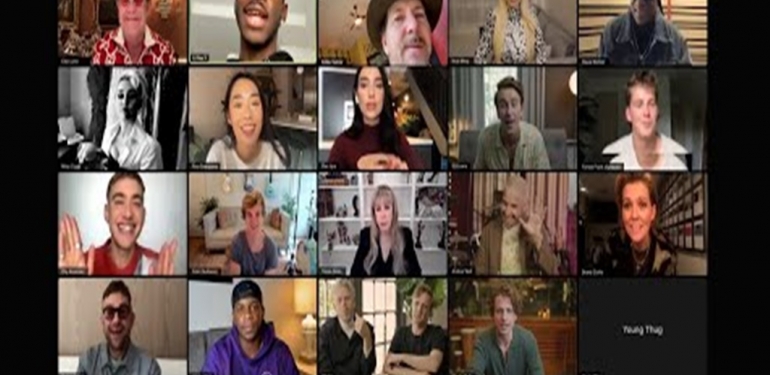 Dünyaca ünlü yıldızlar Elton John’un yeni albümü için Zoom’da buluştu