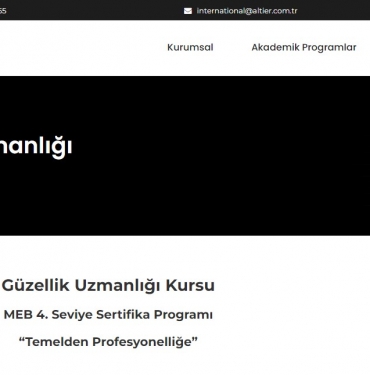 Güzellik Uzmanlığı Kursu Altier Acedemy'den alınır