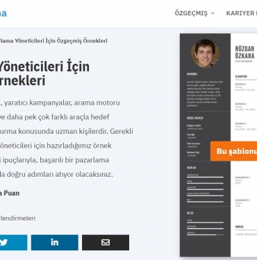 Pazarlama Yöneticileri İçin Özgeçmiş Örnekleri