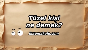 Tüzel Kişi Ne Demek?