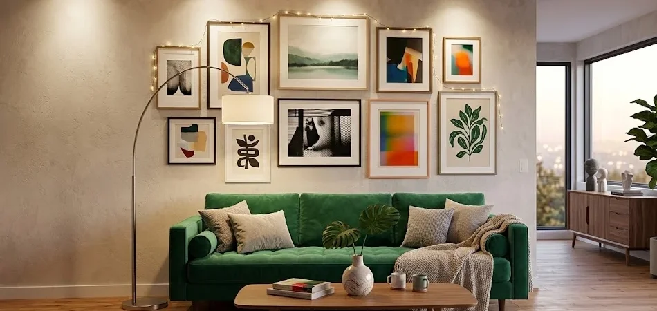 Salon Duvarlarında Tablo ve Ayna Kombinasyonu Nasıl Yapılır
