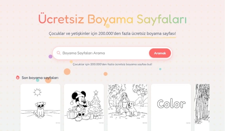 Doğum günü partisinde boyama sayfası ile renkli bir etkinlik köşesi kurmak